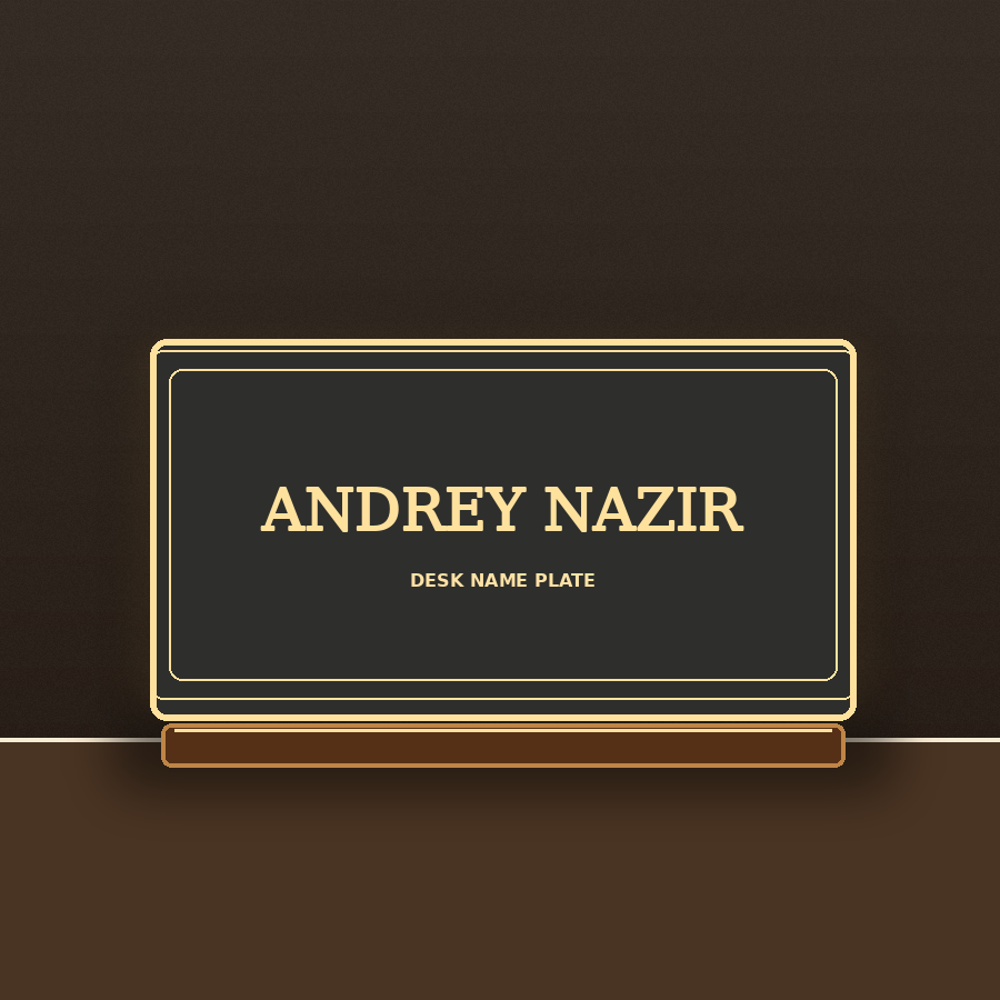 Demo · Personalized LED Name Plate Lamp